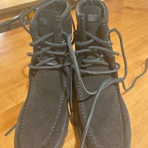 Ralph Lauren black lace up boots